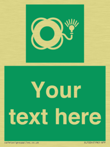 Custom sign safe condition Lifebuoy with light